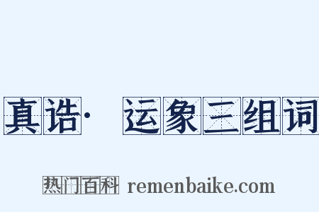 真诰·运象三组词是什么意思的图片